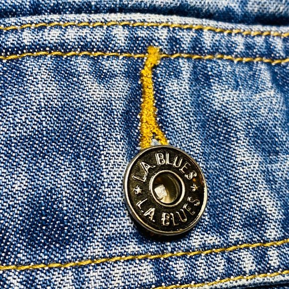 L.A. Blue Vintage Hooded Denim Jacket Women's Plus Size 18/20W Full Zip Front Po - Picture 6 of 12